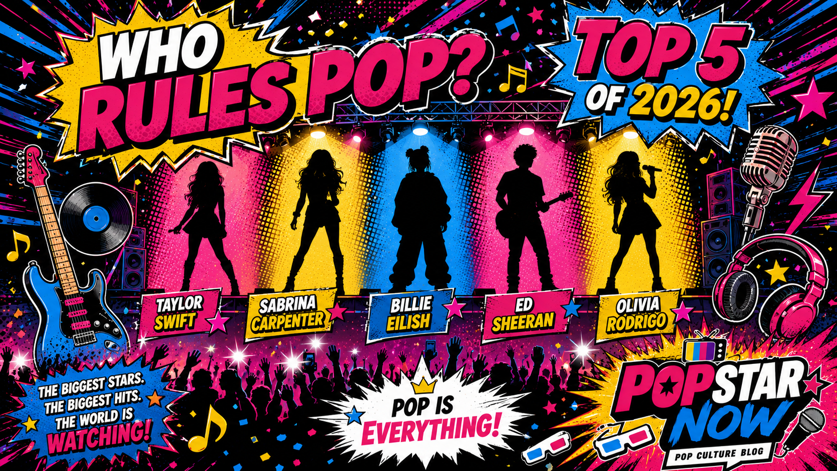 Top 5 Pop Artists in the World right now